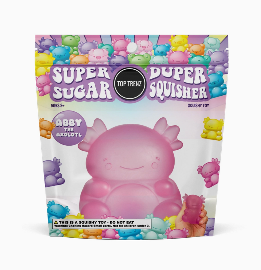 Super Duper Sugar Squisher Toy - Axolotl