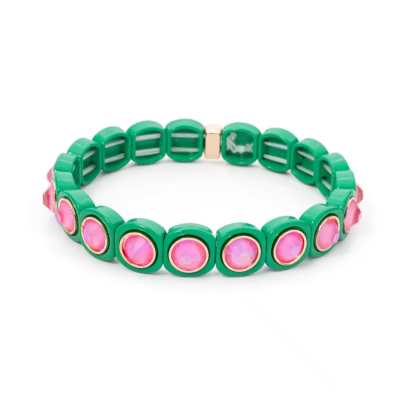 Enamel Bracelet, Kelly Green