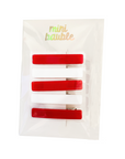 Candy Cane Clip Set - White and Red