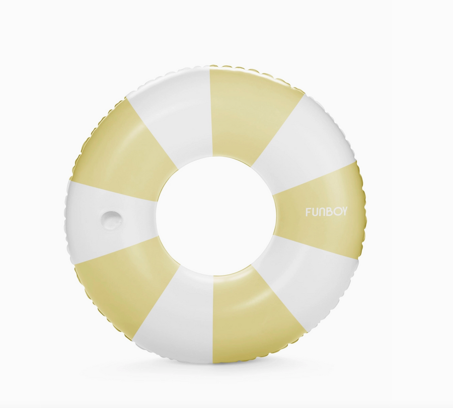 Yellow Vintage Stripe Tube Float