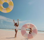 Yellow Vintage Stripe Tube Float