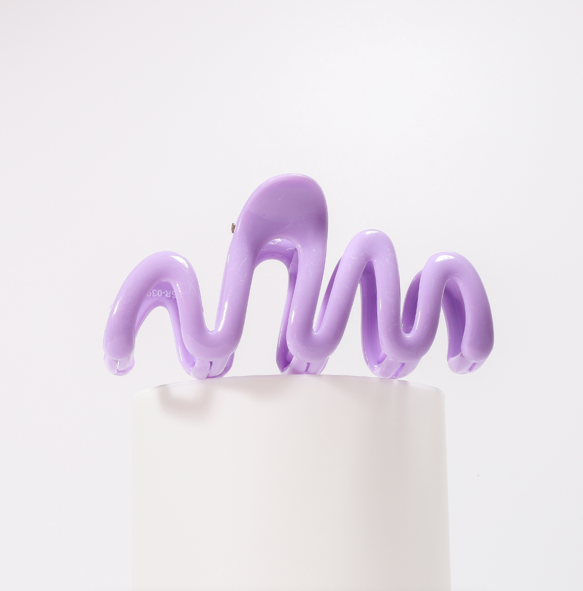 Squiggle Jelly Hair Claw, Purple