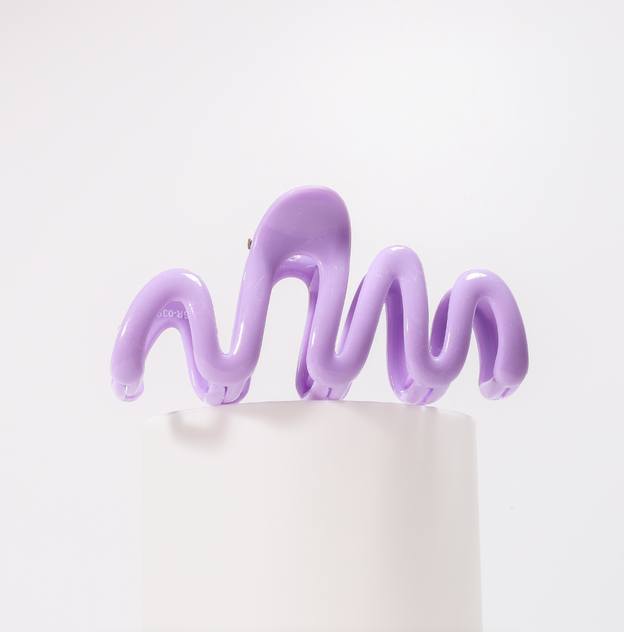 Squiggle Jelly Hair Claw, Purple