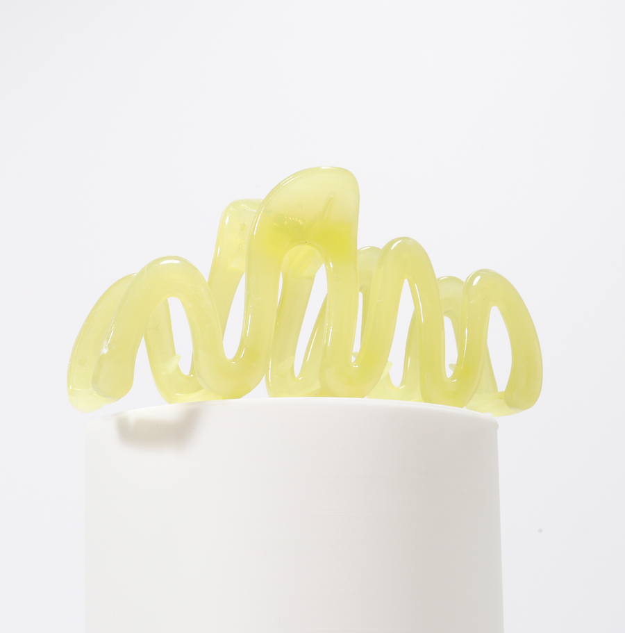 Squiggle Jelly Hair Claw, Lemon