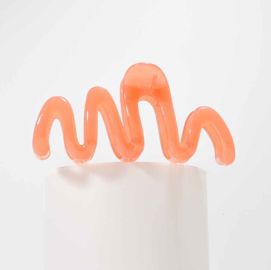 Squiggle Jelly Hair Claw, Orange