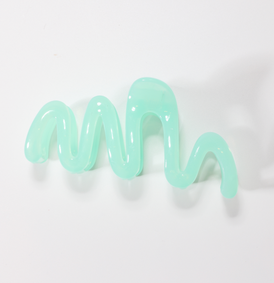 Squiggle Jelly Hair Claw, blue