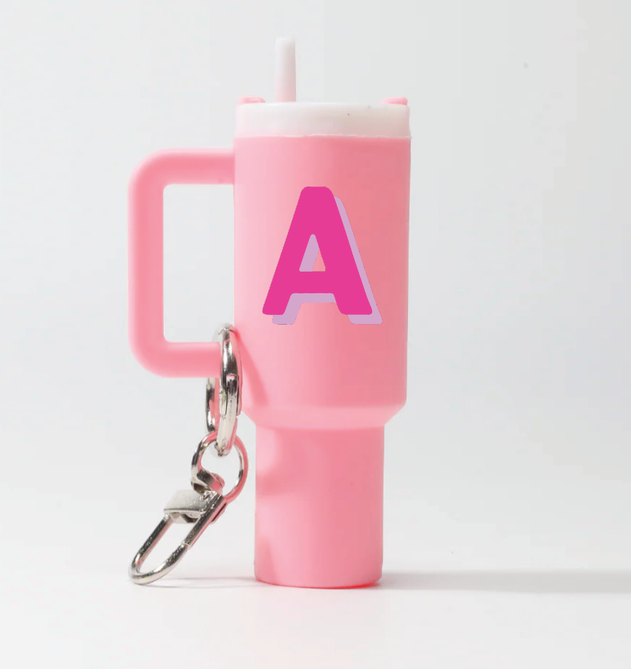 Custom Stanley Keychain / Bag Charm - Pink