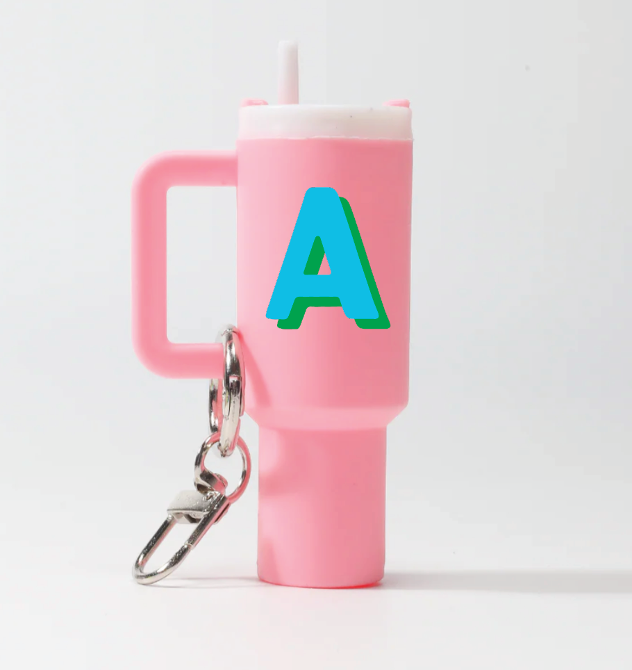 Custom Stanley Keychain / Bag Charm - Pink