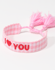 I Love You  |Embroidered Bracelet