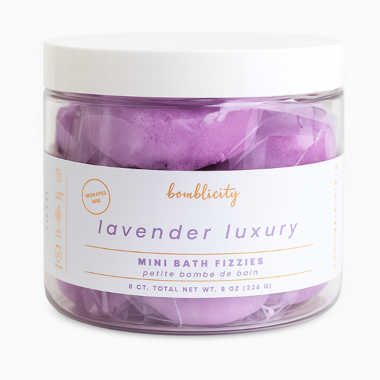Lavender Luxury Mini Bath Fizzies (8 pc)