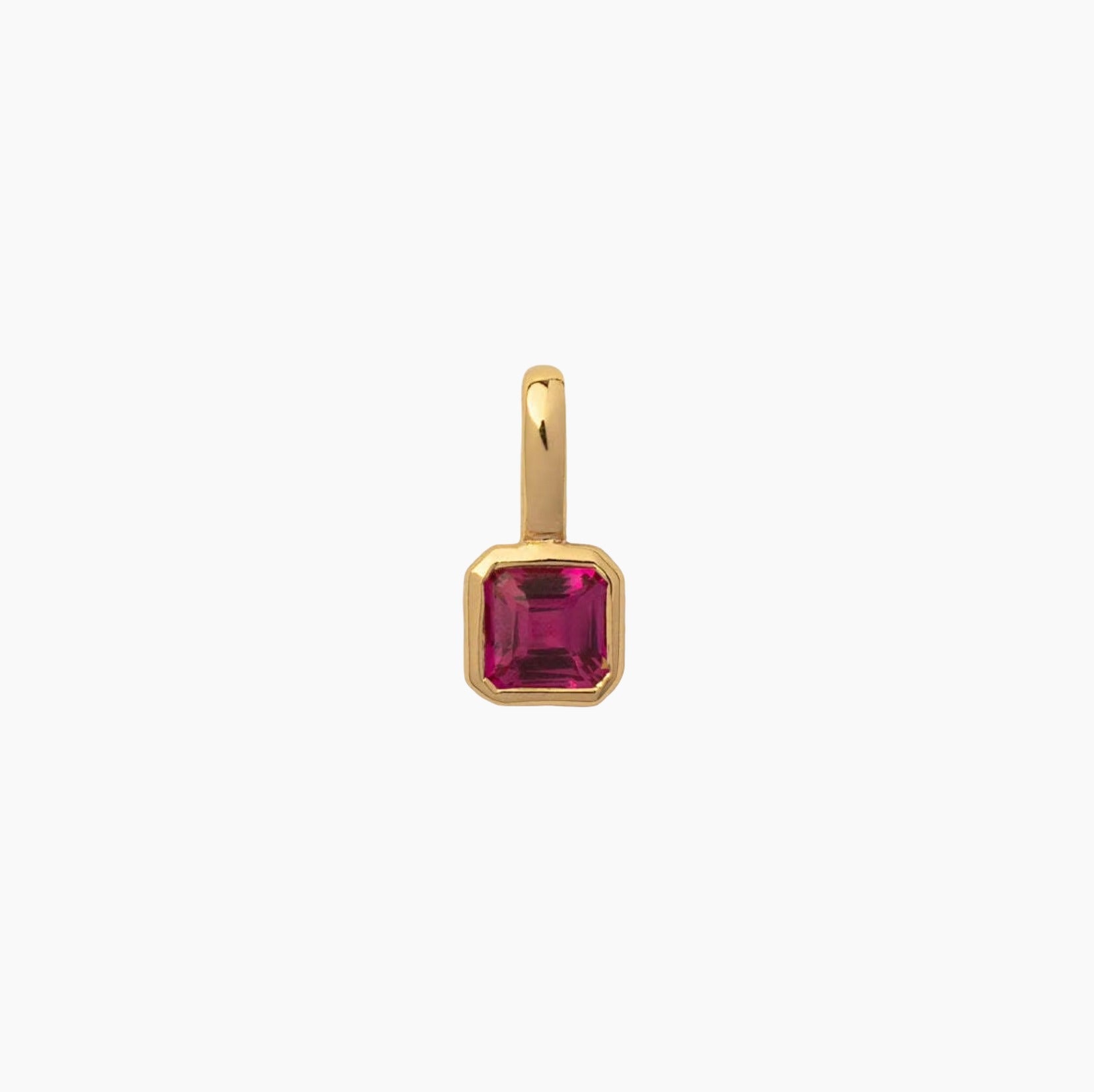 Birth Month Gemstones, 18k Gold Plated Charm