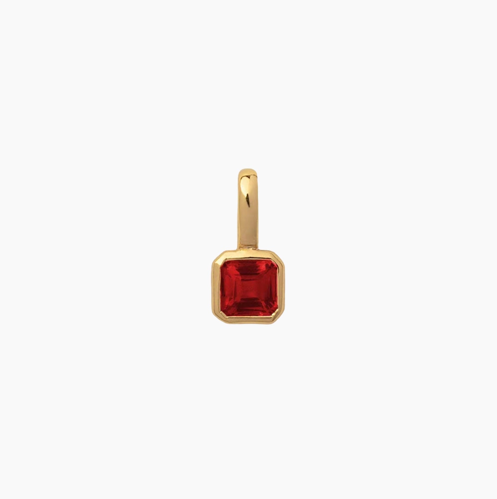 Birth Month Gemstones, 18k Gold Plated Charm