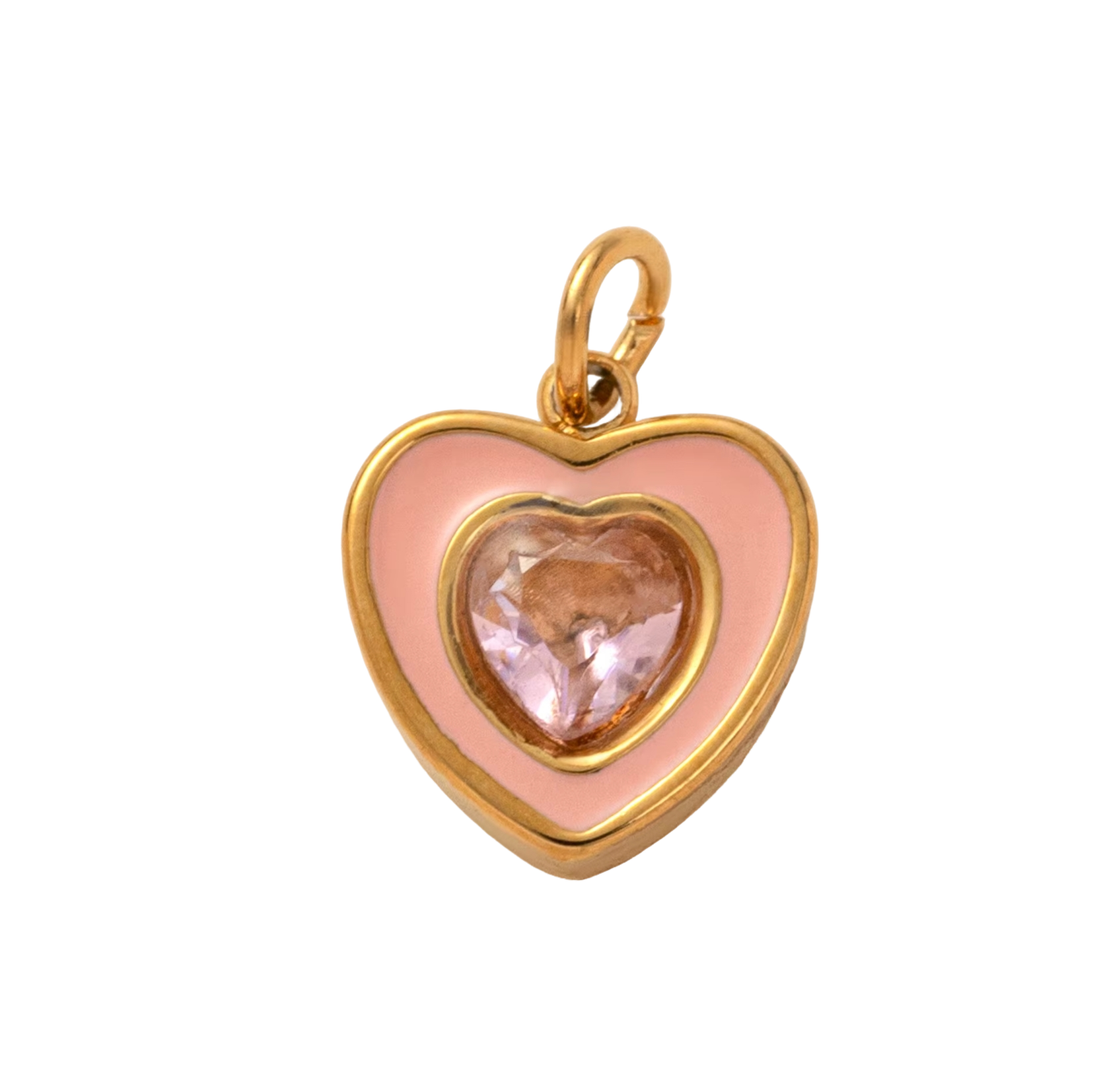 Holiday Green Circle Gem, 18k Gold Plated Charm