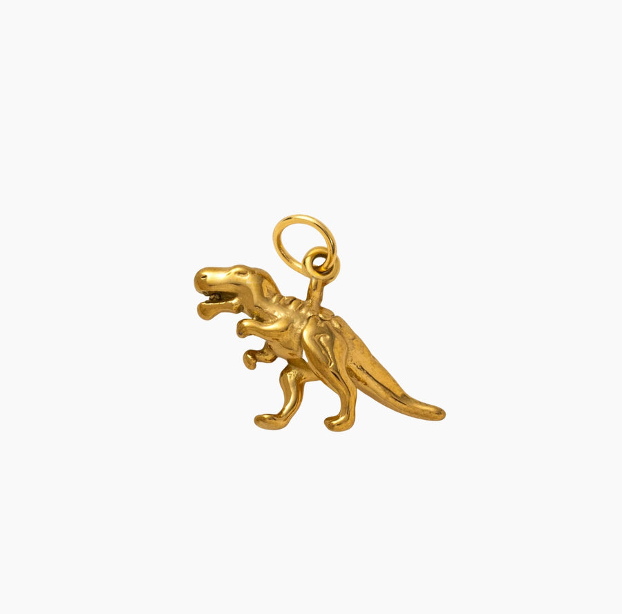 T-Rex Dinosaur, 18k Gold Plated Charm
