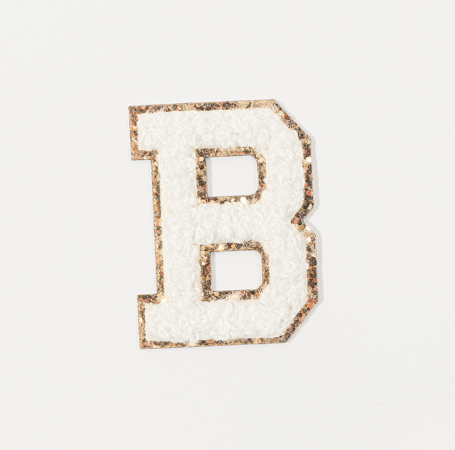 B - Letter Patch White