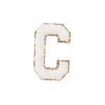 C - Letter Patch White