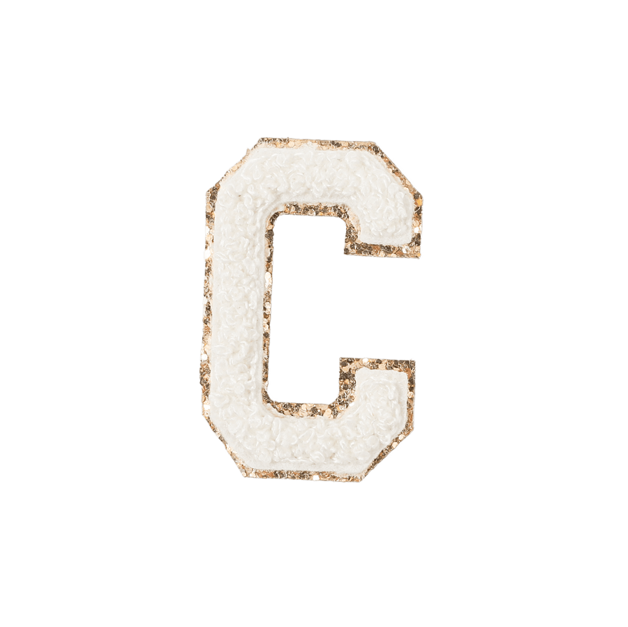 C - Letter Patch White