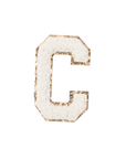 C - Letter Patch White
