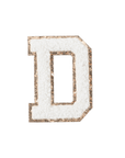 D - Letter Patch White