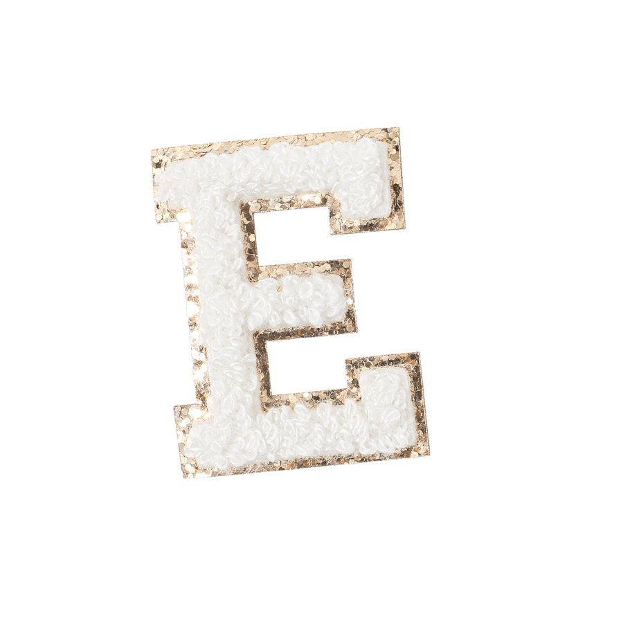 E - Letter Patch White