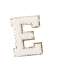 E - Letter Patch White