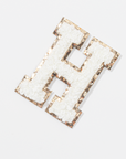 H - Letter Patch White