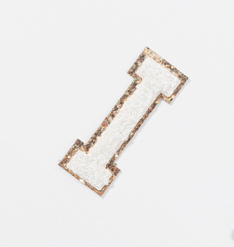 I - Letter Patch White
