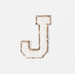 J - Letter Patch White