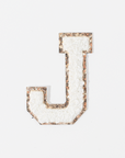J - Letter Patch White