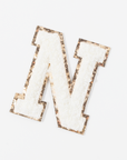 N - Letter Patch White