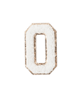 O - Letter Patch White