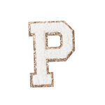P - Letter Patch White