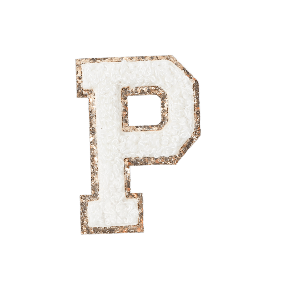P - Letter Patch White