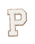 P - Letter Patch White
