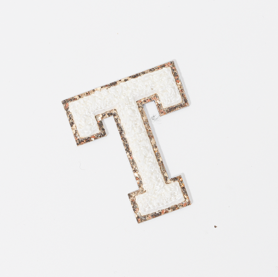 T - Letter Patch White