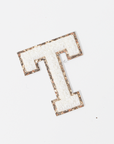 T - Letter Patch White