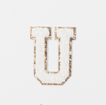 U - Letter Patch White
