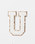 U - Letter Patch White