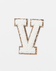 V - Letter Patch White