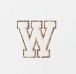 W - Letter Patch White