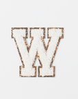 W - Letter Patch White