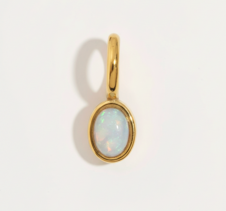 Charm | Opal Oval Charm 18k Gold Plated