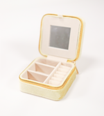 Pale Yellow Velvet Jewelry Box