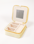 Pale Yellow Velvet Jewelry Box