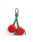 Cherry, Vegan Leather Coin Pouch / Bag Charm
