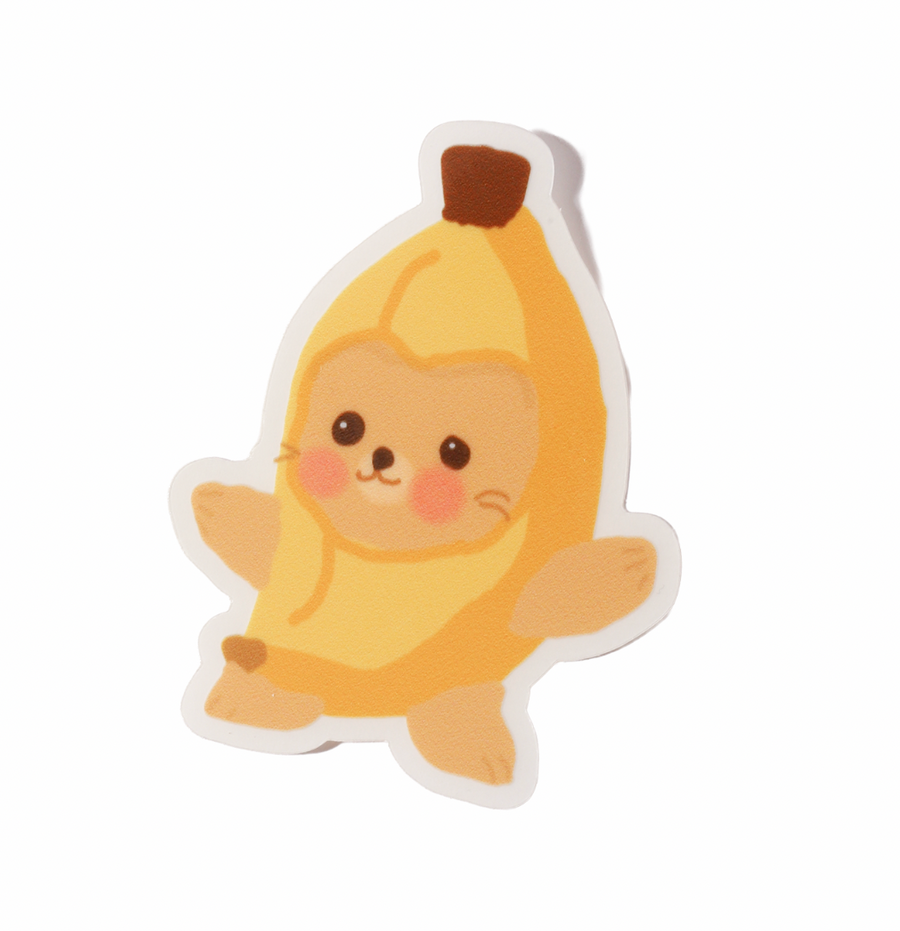 Banana Vinyl Sticker, Local Artist Emmy