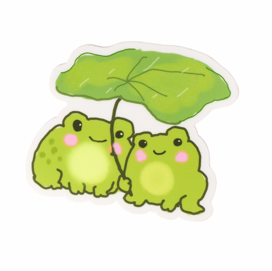 Frogs Vinyl Sticker, Local Artist Emmy