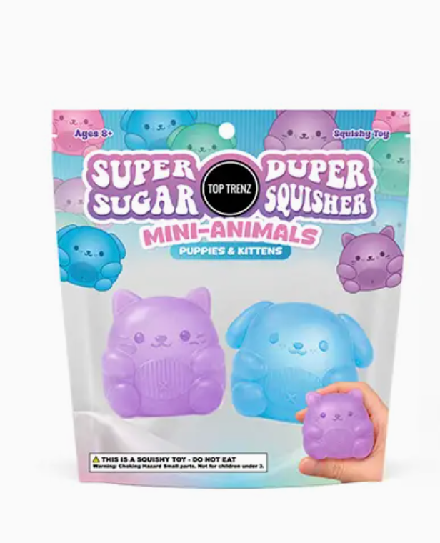 Super Duper Sugar Squisher - Mini Kitty &Puppy