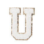U - Letter Patch White