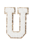 U - Letter Patch White